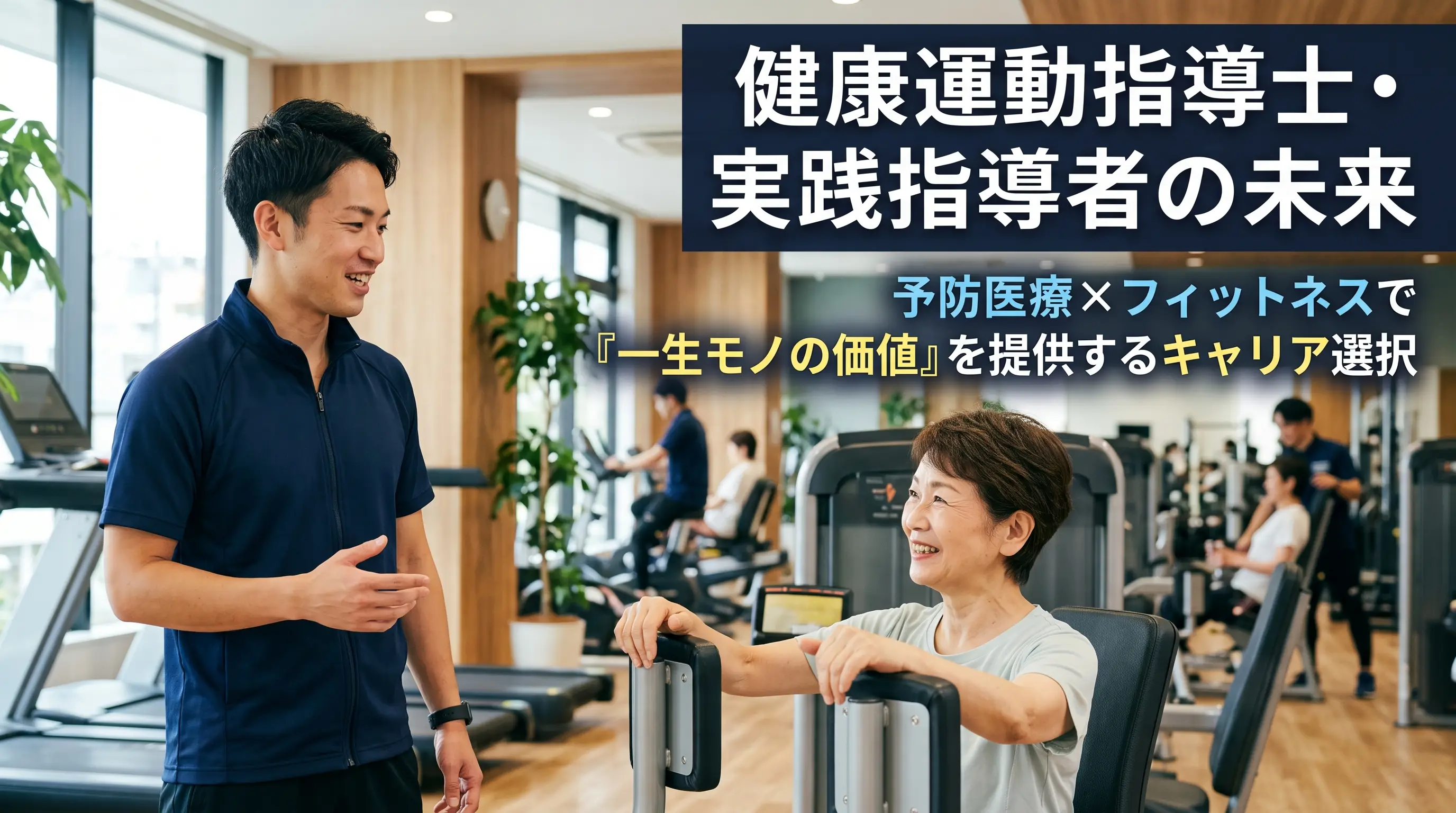 健康運動指導士の未来―予防医療×フィットネスで「一生モノの価値」を提供するキャリア選択